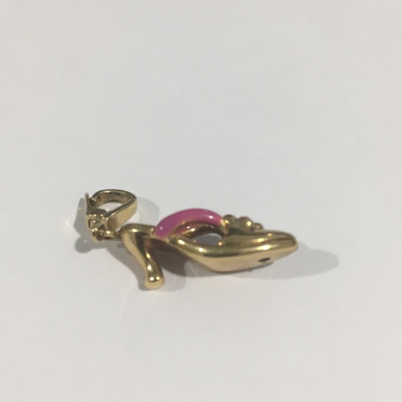 14k Yellow Gold High Heel 👠 Shoe Charm w/Enamel - Picture 5 of 7